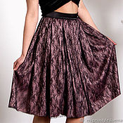 Одежда handmade. Livemaster - original item Lace skirt, satin skirt, puffy skirt, MIDI skirt. Handmade.