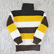 Мужская одежда handmade. Livemaster - original item Sweater knitted stripe (No. №558). Handmade.
