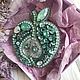 Брошь "Мятное яблоко". Брошь-булавка. Дарья (ms.brooch). Ярмарка Мастеров.  Фото №5