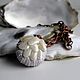Pendant of shells and sea urchin on a copper chain "bezier". Pendants. Bijoudelice. My Livemaster. Фото №5