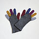 Felted women's gloves with multicolored fingers. Gloves. feltyland. Online shopping on My Livemaster.  Фото №2
