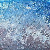 Картины и панно handmade. Livemaster - original item Pictures: Abstract blue painting The Deep Sea. Handmade.