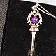 Silver Healing Key with Natural Amethyst. Amulet. ladymillion. My Livemaster. Фото №4