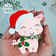 Felt pig, felt pig. Christmas decorations. chehovchanki. Online shopping on My Livemaster.  Фото №2