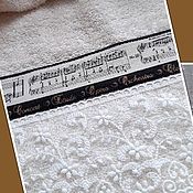 Для дома и интерьера handmade. Livemaster - original item MUSIC - Terry towel with musical theme. Handmade.