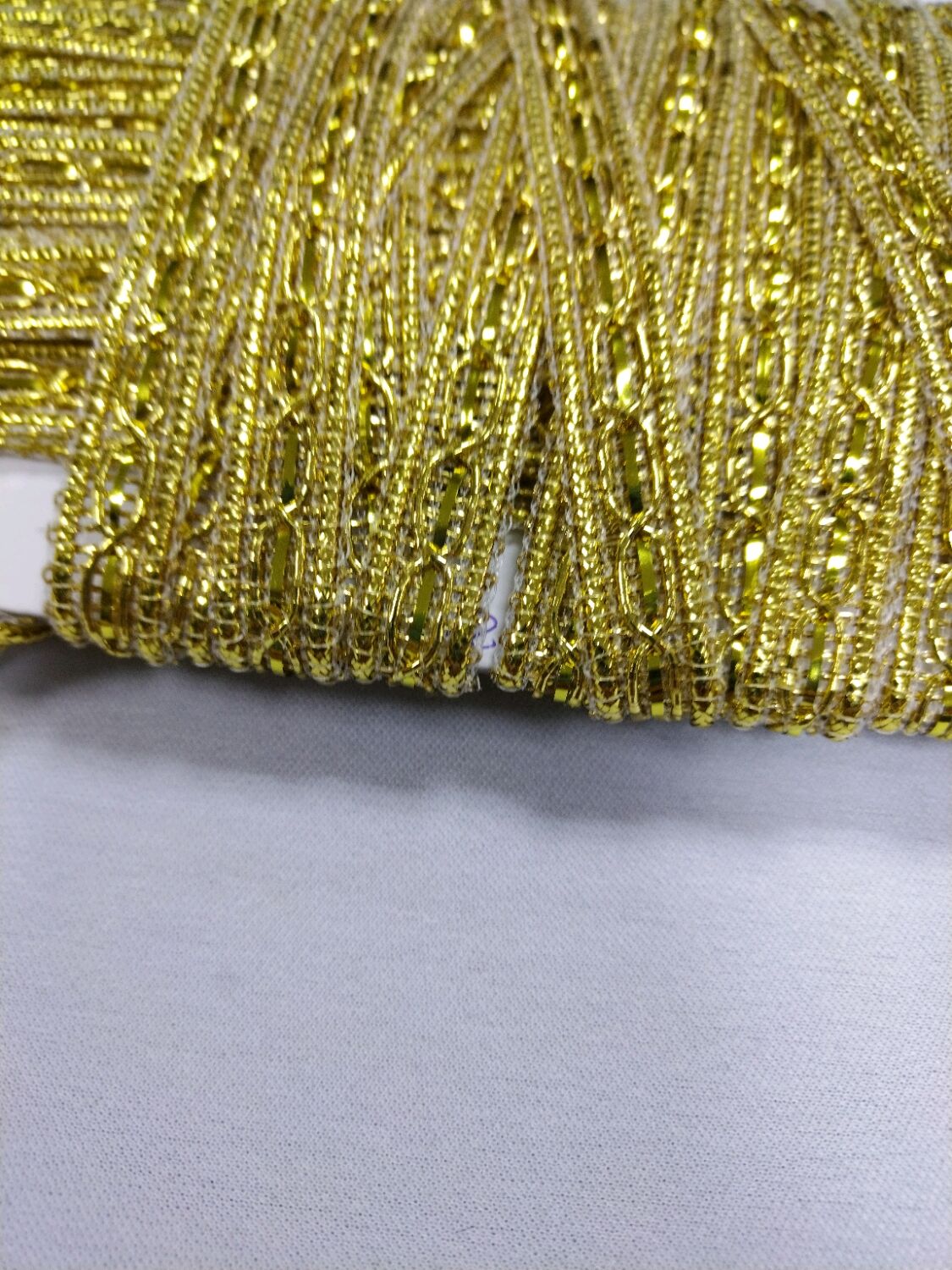 Тесьма декоративная, металлизированная, цвет: золото, шир 13 мм в ...