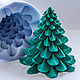 Silicone mold for soap 'Christmas tree 3D', Form, Shahty,  Фото №1