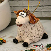 Сувениры и подарки handmade. Livemaster - original item Lamb, ceramic bell.. Handmade.