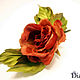 Brooch-barrette rose Romance. Silk flowers. FABRIC FLOWERS. Flowers. Dizani. Online shopping on My Livemaster.  Фото №2