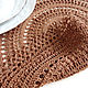 Knitted napkin 50 cm of linen for serving color cinnamon. Interior elements. BarminaStudio (Marina)/Crochet (barmar). My Livemaster. Фото №4