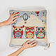Pillow filled with cedar shavings 'Owls' PD9. Pillow. ART OF SIBERIA. My Livemaster. Фото №4