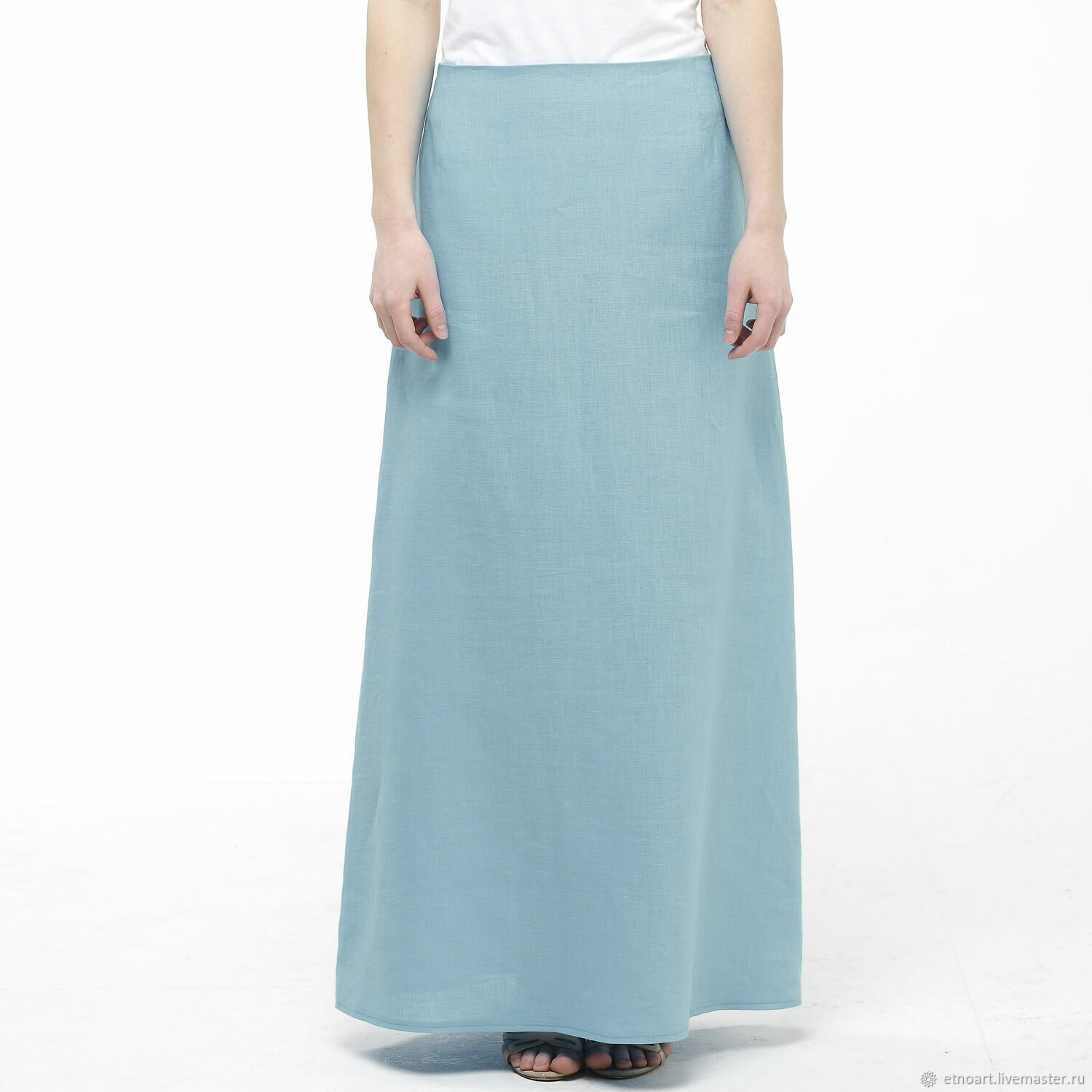 Basic A-line skirt made of 100% linen, Skirts, Tomsk,  Фото №1