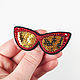 Brooches made of beads red Shoe and red Lipstick, sun glasses. Brooches. Zveva. My Livemaster. Фото №4