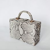 Сумки и аксессуары handmade. Livemaster - original item Python leather Grey bag. Handmade.