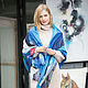 Order Cashmere Scarf blue pattern color shawl fashion women. YUYE. Livemaster. . Scarves Фото №3