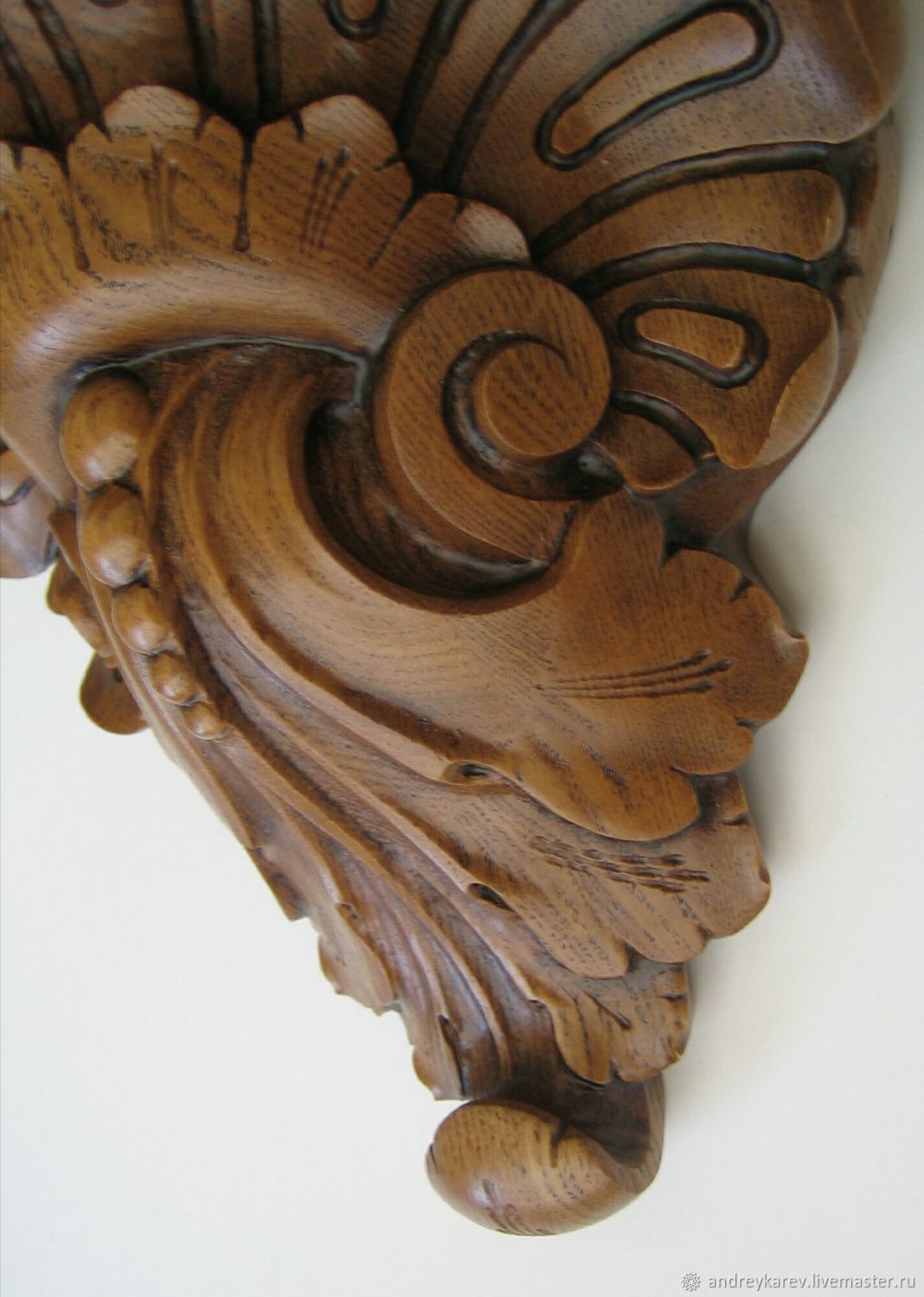 Резная настенная консоль полка Рококо ясень – заказать на Ярмарке ...