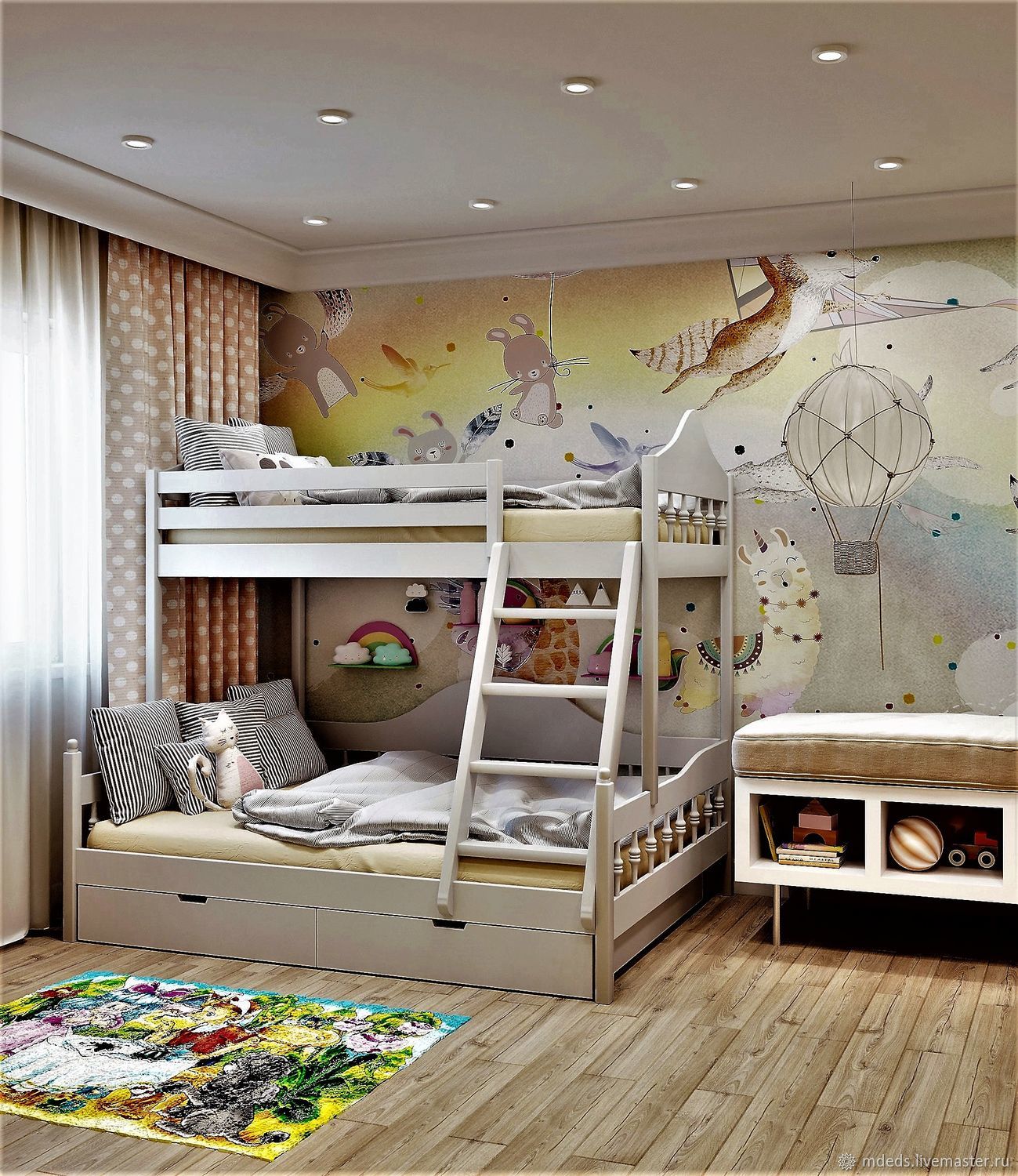 Мебель для детской: Двухъярусная кровать-красавица Мелисса – заказать .