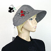 Аксессуары handmade. Livemaster - original item Stylish women`s summer bandana cap made of linen. №1. Handmade.