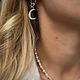Чокер из натурального Жемчуга и серьги с каффом. Чокер. Ivanova jewelry. Интернет-магазин Ярмарка Мастеров.  Фото №2