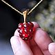 Red Raspberry pendant on a chain, Pendant, Moscow,  Фото №1