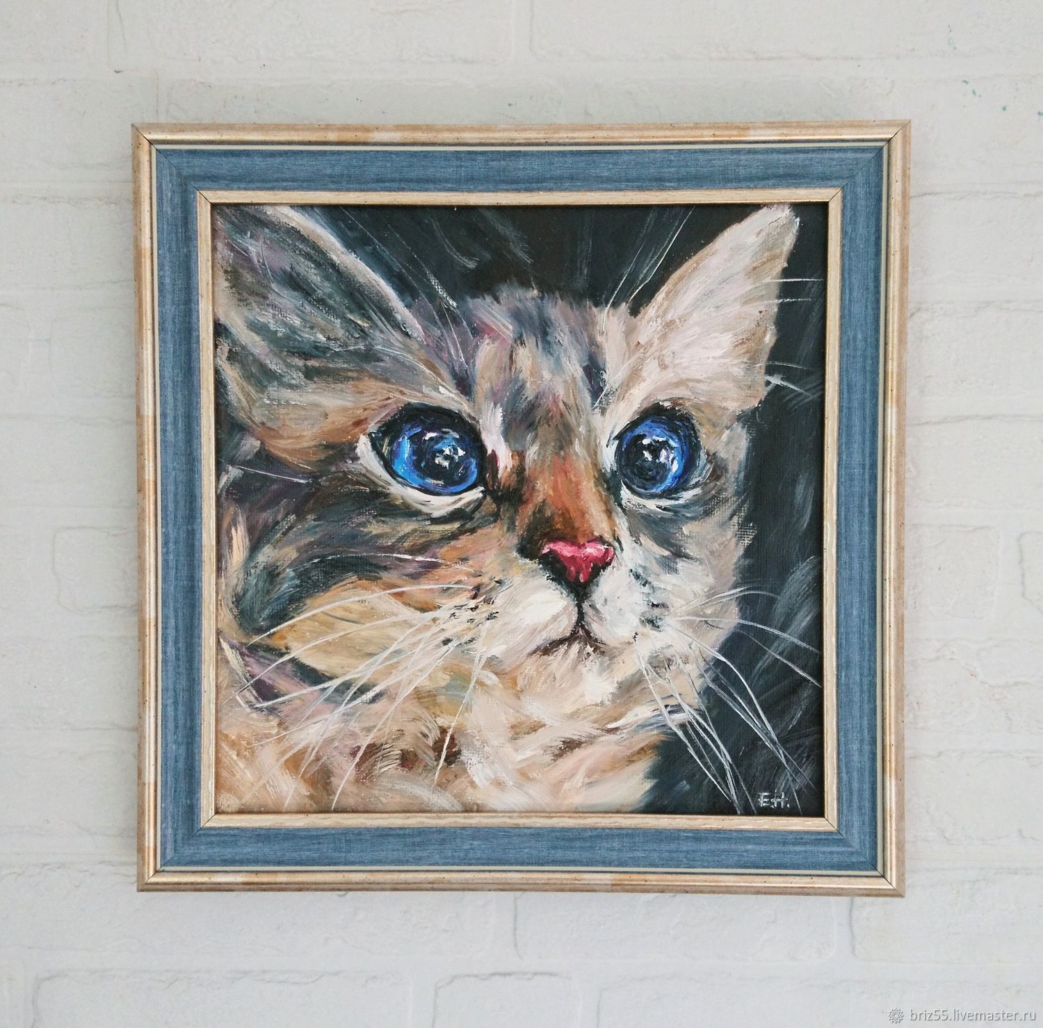 Картина маслом Любопытный кот