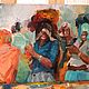 Индийские женщины картина маслом. Картины. Картинки от Юльфинки (Сафина Юля). Ярмарка Мастеров.  Фото №4