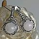 Earrings with rose quartz ' VALENCIA'. Earrings. vlastelin-kolets (vlastelin-kolets). My Livemaster. Фото №6