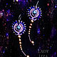 Purple soutache earrings Starry sky. Earrings. LADY-LIZA jewelry shop. My Livemaster. Фото №5