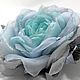FABRIC FLOWERS. Chiffon rose ' Mint mist'. Brooches. fioridellavita. My Livemaster. Фото №5