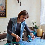 Дизайн и реклама handmade. Livemaster - original item Master Class on felting a vest with a picture 