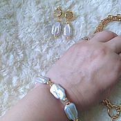 Украшения handmade. Livemaster - original item Bracelet with Baroque Pearls.. Handmade.