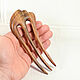 Hair clip 'Waves' (walnut). Hairpins. OakForest Wooden Jewelry. My Livemaster. Фото №4