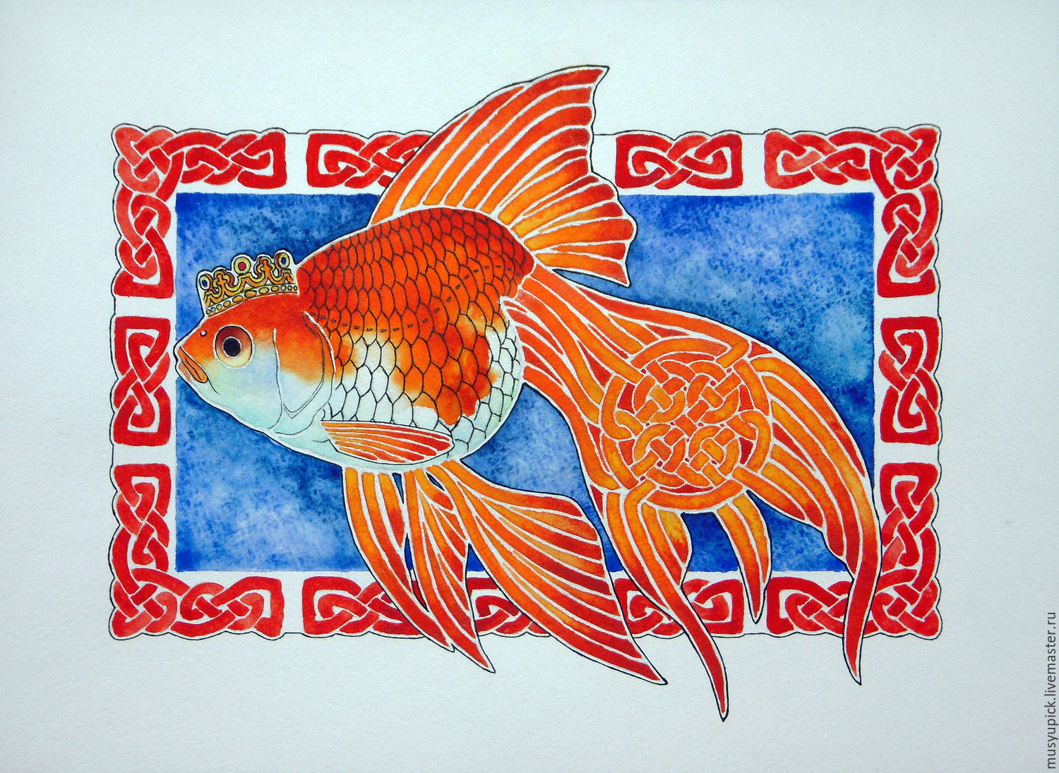 Карта золотая рыбка. Панно Золотая рыбка. Рисуем декоративных рыб. Рыбы живопись. Стилизованная Золотая рыбка.