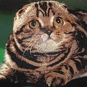 Картины и панно handmade. Livemaster - original item Picture "Cat (Scottish Fold)", diamond mosaic. Handmade.