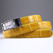 Аксессуары handmade. Livemaster - original item Genuine Crocodile leather women`s belt, width 2.5 cm IMA3000Y. Handmade.