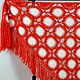 Multicolored Shawl 220*110 Crocheted with patterns and fringe #007, Shawls, Nalchik,  Фото №1