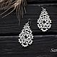 Lace earrings in rustic style. Earrings. Sambra's lace (Sambra). Интернет-магазин Ярмарка Мастеров.  Фото №2