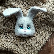 Украшения handmade. Livemaster - original item Bunny-brooch face. Handmade.