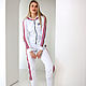 Women's sports summer suit made of a footer with zippers and stripes. Tracksuits. Lara (EnigmaStyle). Online shopping on My Livemaster.  Фото №2
