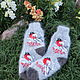Set 'bullfinches in the forest' down female. Socks. Down shop (TeploPuha34). My Livemaster. Фото №6
