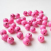 Материалы для творчества handmade. Livemaster - original item Howlite 6 mm, 28951188, bright pink beads. Handmade.