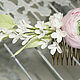 Order Wedding hair comb made of polymer clay with ranunculus. Olga-art-flower. Livemaster. . Comb Фото №3