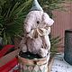 Слоник в технике тедди 6см teddy teddy elephant. Мишки Тедди. Регина Рыжова. Интернет-магазин Ярмарка Мастеров.  Фото №2