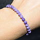 Order Natural Charoite Bracelet made of natural charoite. naturalkavni. Livemaster. . Bead bracelet Фото №3