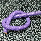 Материалы для творчества handmade. Livemaster - original item Cords made of genuine, polished stingray leather, in purple color.. Handmade.