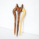 Hair clip 'Desert fox'. Hairpins. OakForest Wooden Jewelry. Online shopping on My Livemaster.  Фото №2