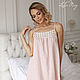 Order Linen nightgown Cecile powder color. Delicate Clothing Store (Daria). Livemaster. . Pyjamas Фото №3