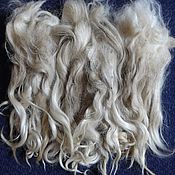 Недорогие волосы,пряди для кукол- натуральная козья шерсть.СК8