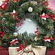 New Year's wreath on the door on the wall new year 2024 interior wreath. New Year\\\\\\\'s compositions. Home textiles for children and toys. Online shopping on My Livemaster.  Фото №2