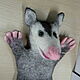 Toy on hand possum small. Theatrical puppets. Puppet show. AnzhWoolToy (AnzhelikaK). My Livemaster. Фото №5
